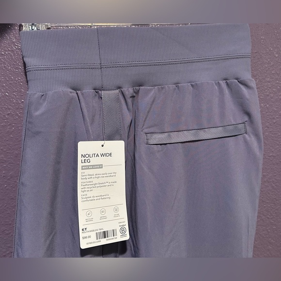 Athleta NWT Nolita Wide Leg Pants 6T Tempest Violet 6 Tall NEW - Picture 6 of 8